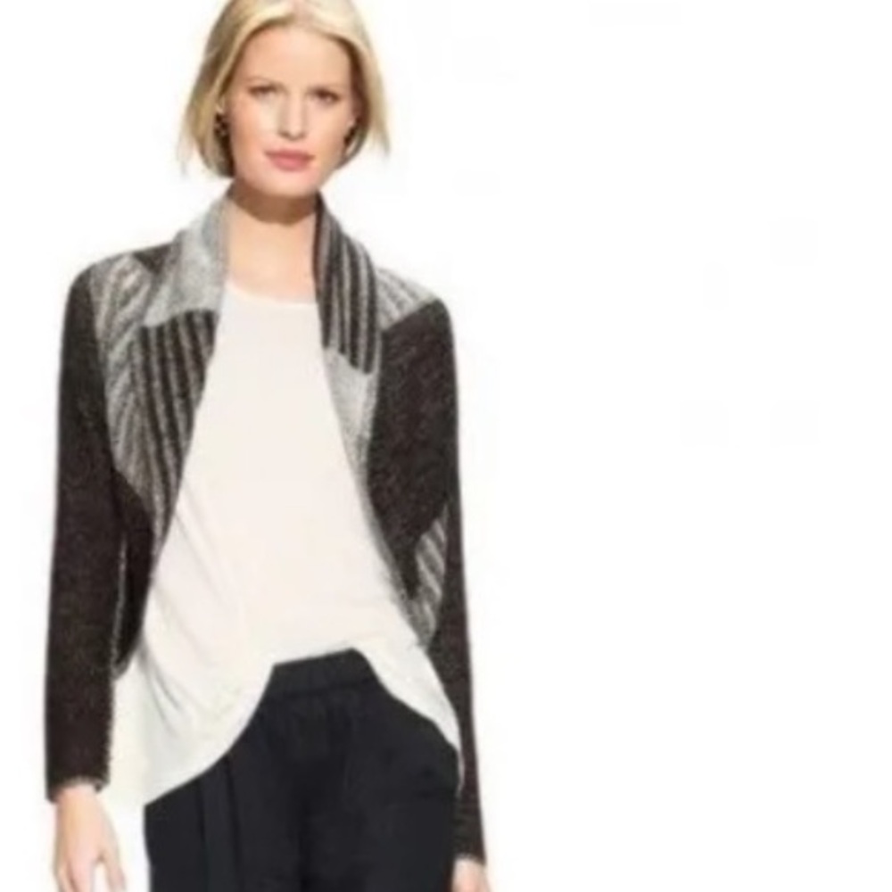 Cabi Patchwork Circle Wool Open Shawl Soft Knit S… - image 1